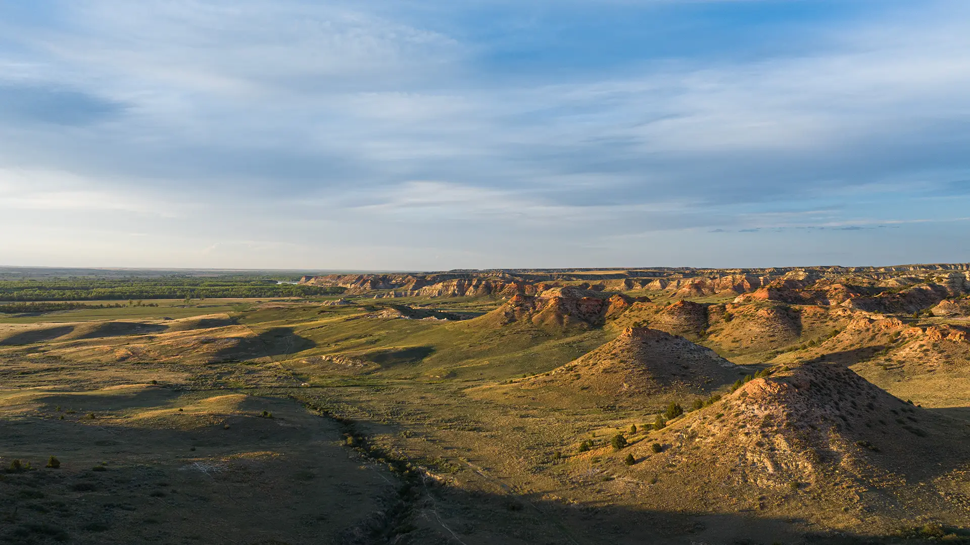 Eastern Montana badlands by the Yellowstone river